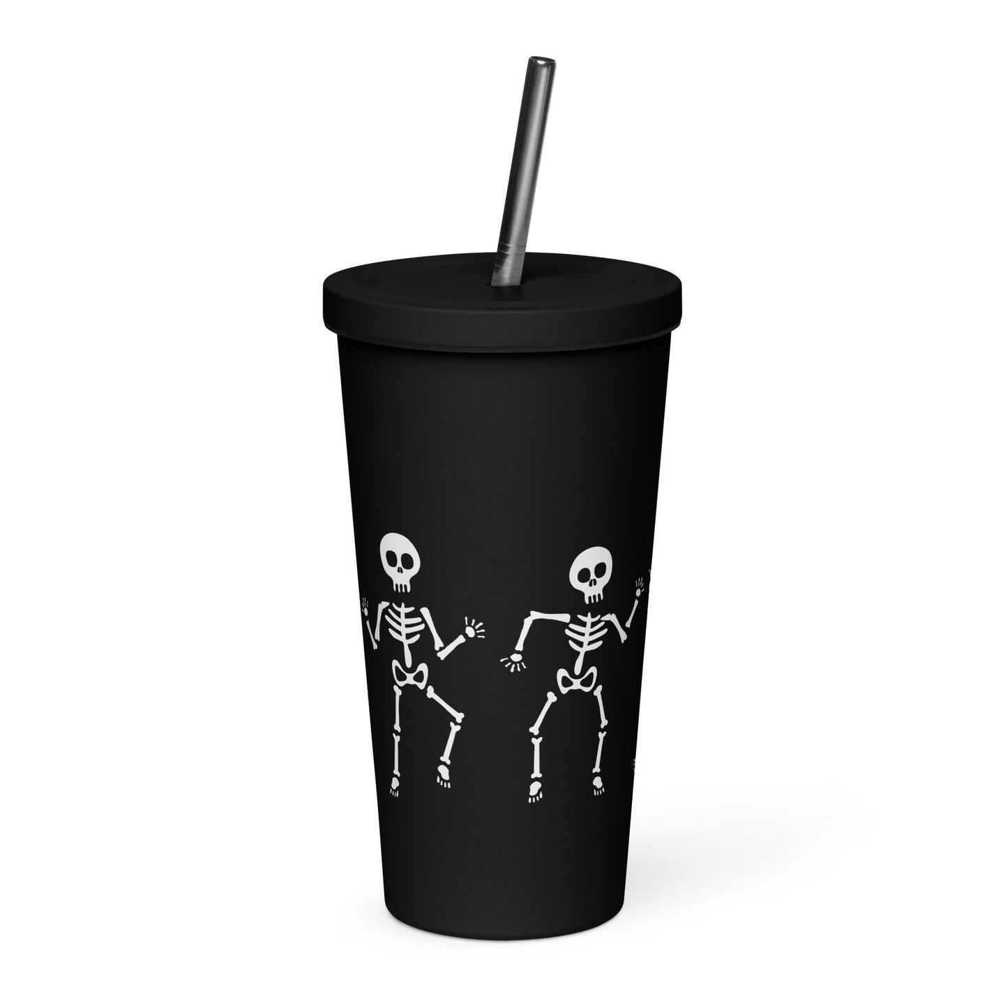 Dancing Skeletons Insulated tumbler with a straw