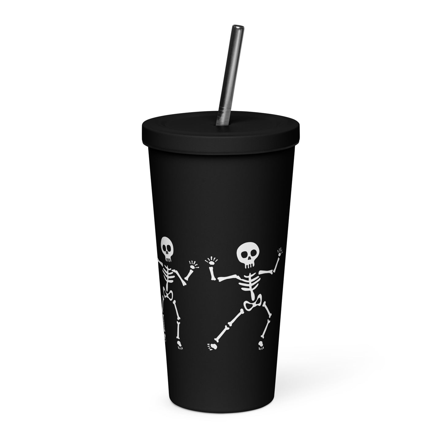 Dancing Skeletons Insulated tumbler with a straw