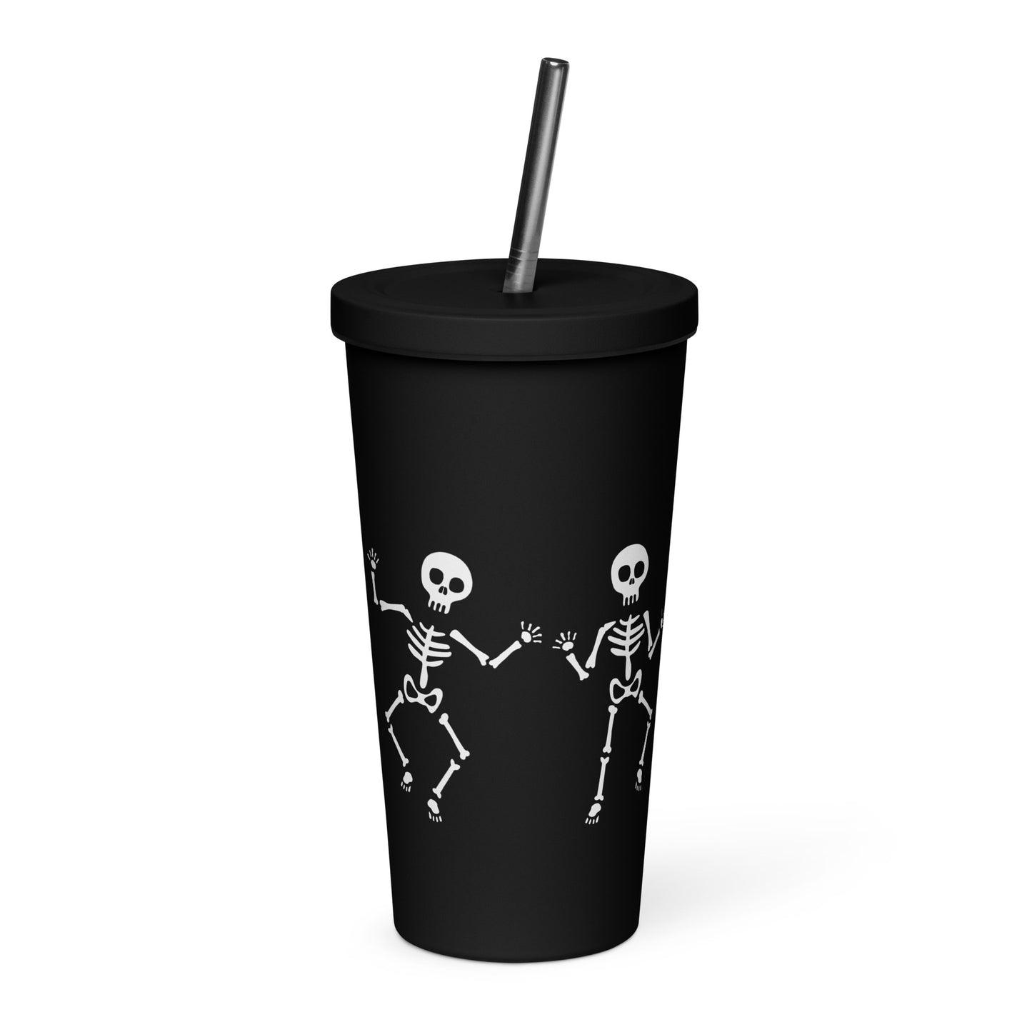 Dancing Skeletons Insulated tumbler with a straw