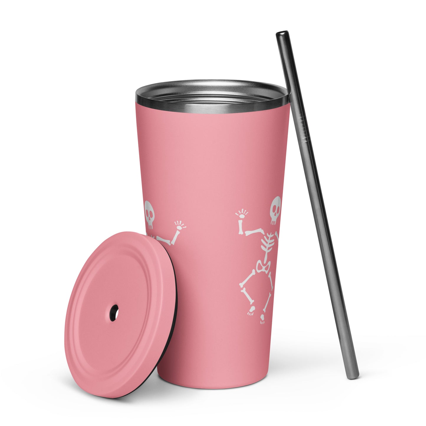 Dancing Skeletons Insulated tumbler with a straw