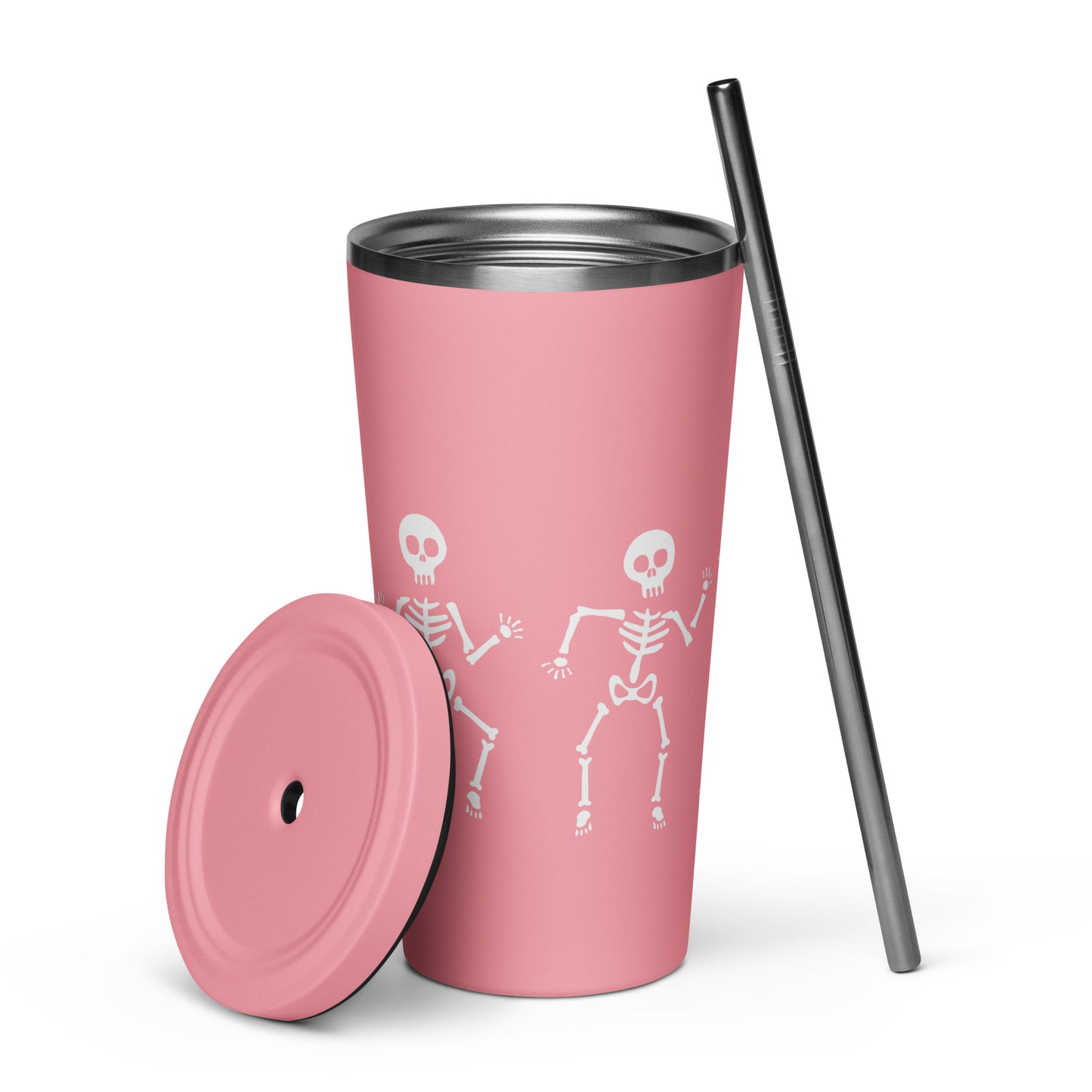 Dancing Skeletons Insulated tumbler with a straw