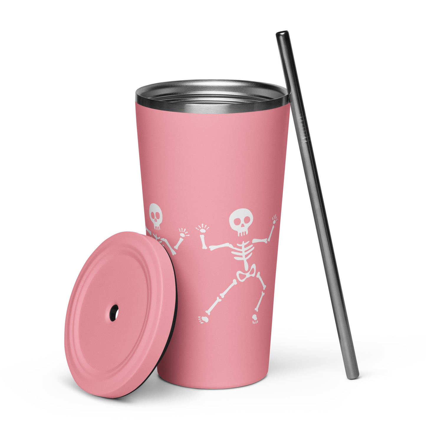 Dancing Skeletons Insulated tumbler with a straw