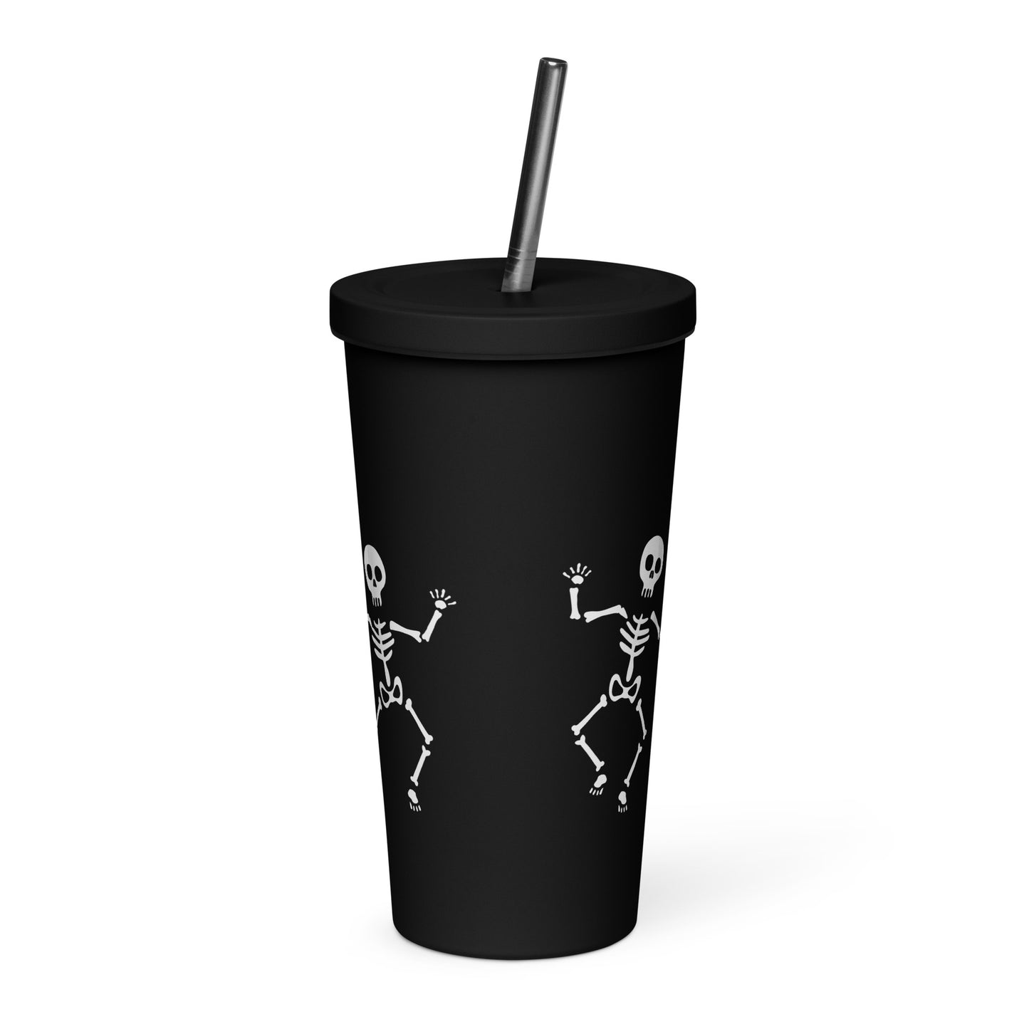 Dancing Skeletons Insulated tumbler with a straw