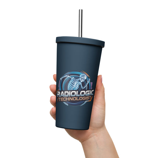 Radiologic Technoligist Insulated tumbler with a straw