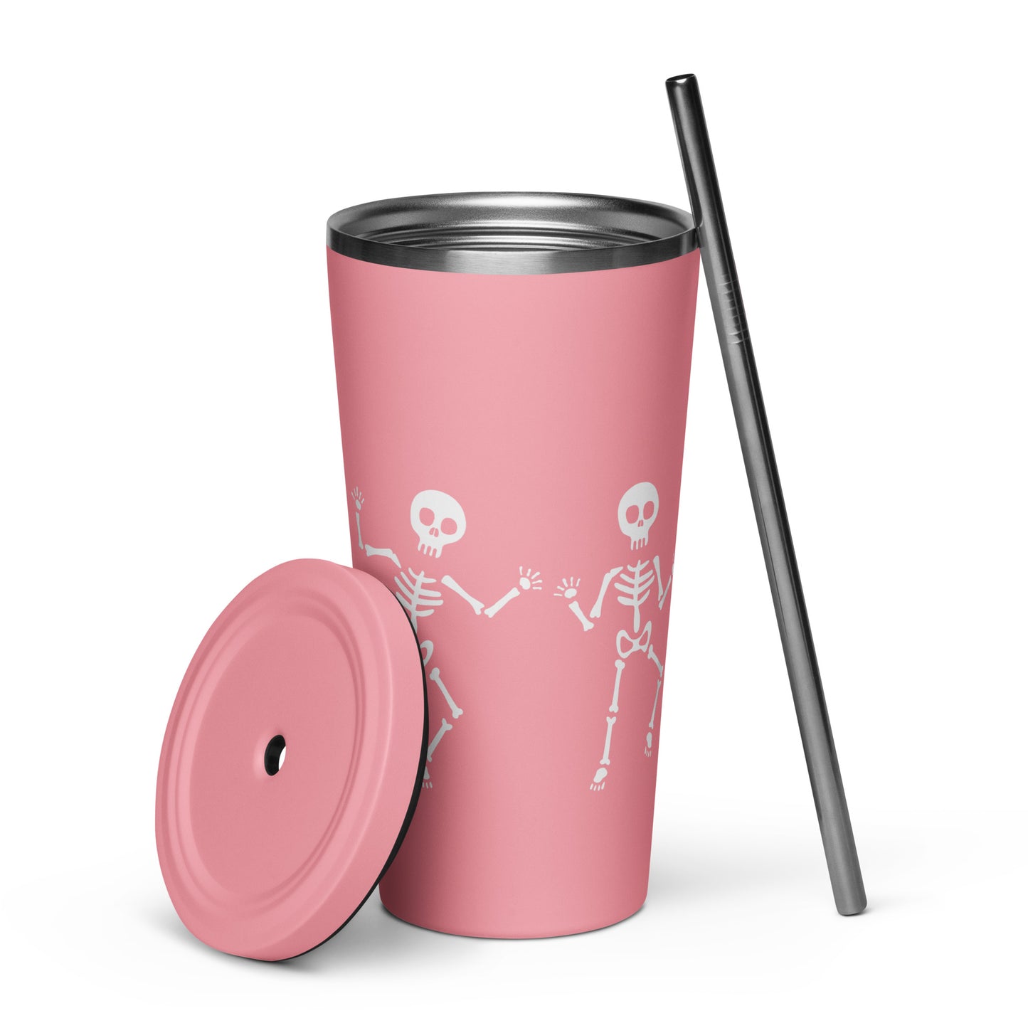 Dancing Skeletons Insulated tumbler with a straw