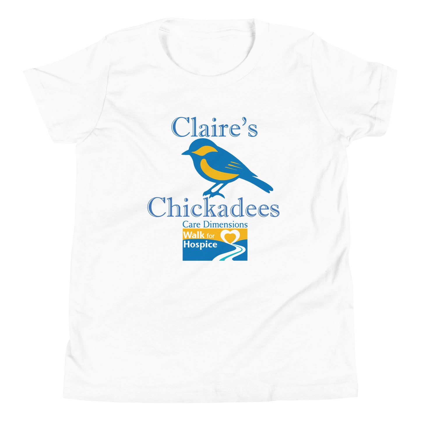 Claire's Chickadees Walk For Hospice Youth Short Sleeve T-Shirt